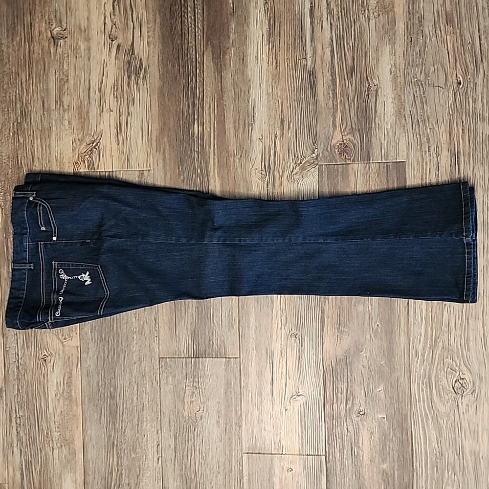 Michael Kors, size 10 tall, dark blue boot cut/flare jeans